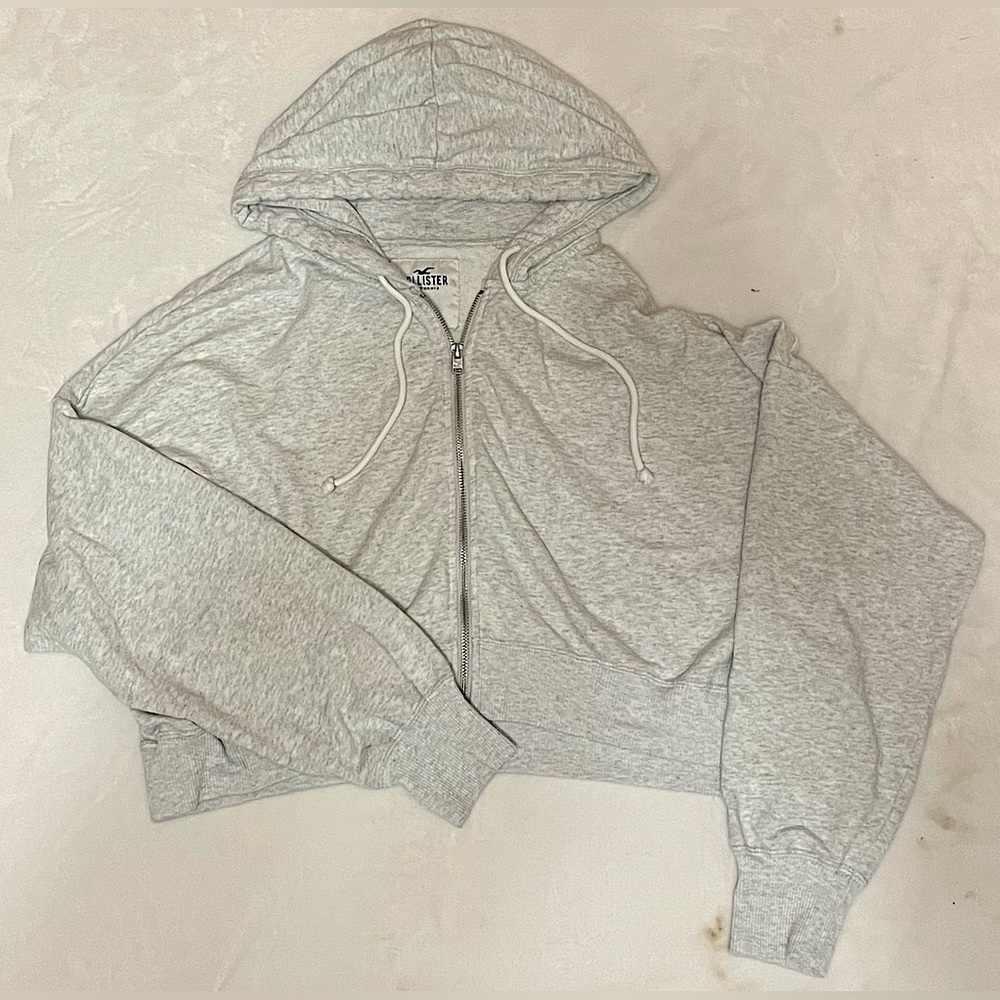 Hollister cropped zip up